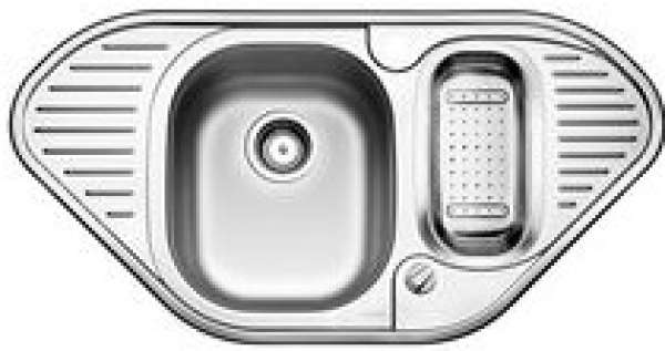BLANCO 512879 VIVA 9 E FUN mit Ablauffernbedienung mit Zubehör Edeltstahl